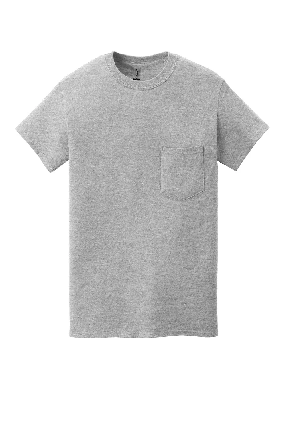 Gildan Mens Short Sleeve Crewneck T-Shirt w/ Pocket - Sport Grey  Affordable Clothing Gildan