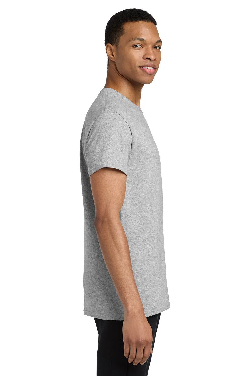 Gildan Mens Short Sleeve Crewneck T-Shirt w/ Pocket - Sport Grey  Affordable Clothing Gildan