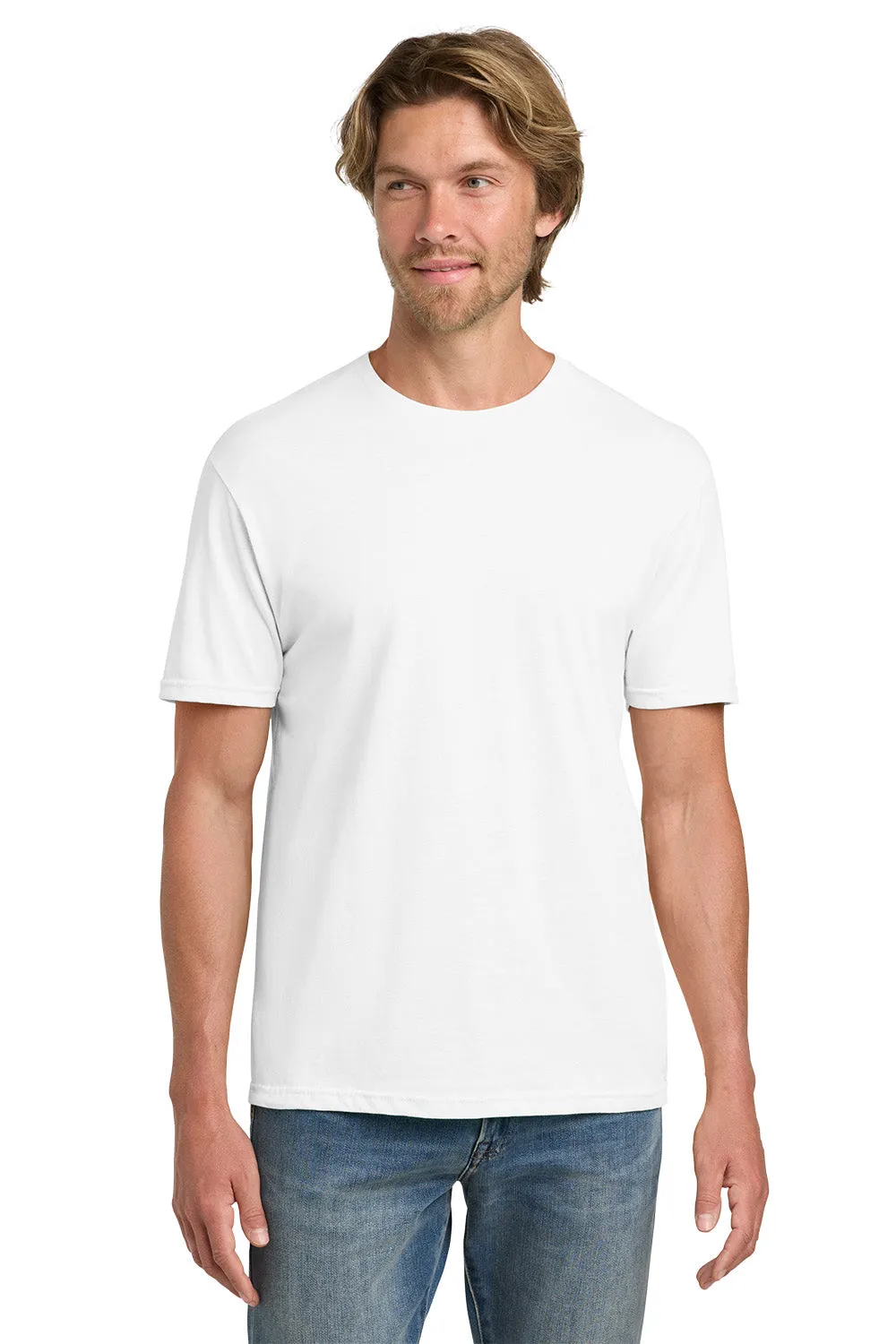 Gildan Mens Short Sleeve Crewneck T-Shirt - White  Affordable Clothing Gildan