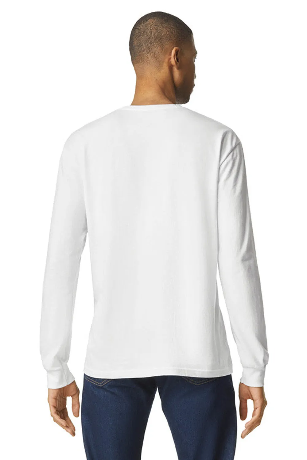 Gildan Mens Softstyle CVC Long Sleeve Crewneck T-Shirt - White  Affordable Clothing Gildan