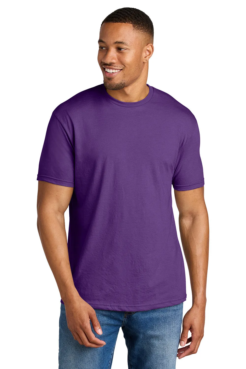 Gildan Mens Softstyle CVC Short Sleeve Crewneck T-Shirt - Amethyst Purple  Affordable Clothing Gildan