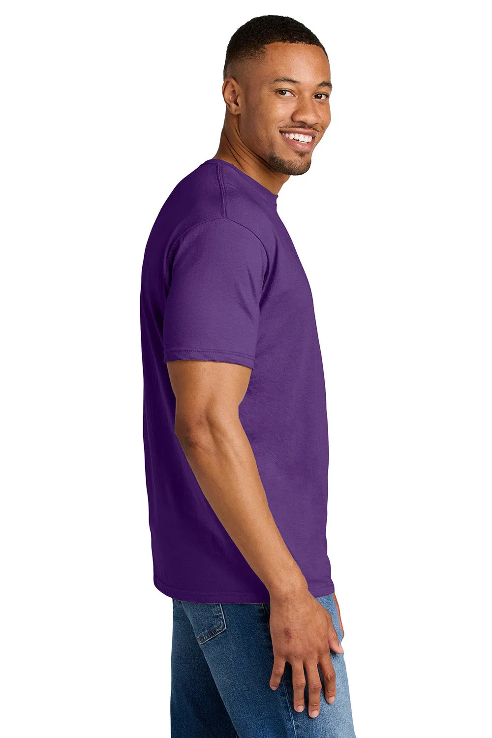 Gildan Mens Softstyle CVC Short Sleeve Crewneck T-Shirt - Amethyst Purple  Affordable Clothing Gildan