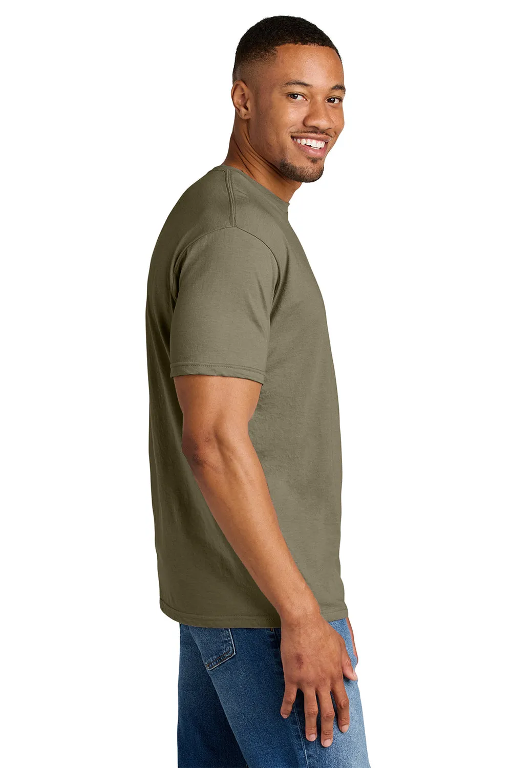 Gildan Mens Softstyle CVC Short Sleeve Crewneck T-Shirt - Dune Mist  Affordable Clothing Gildan