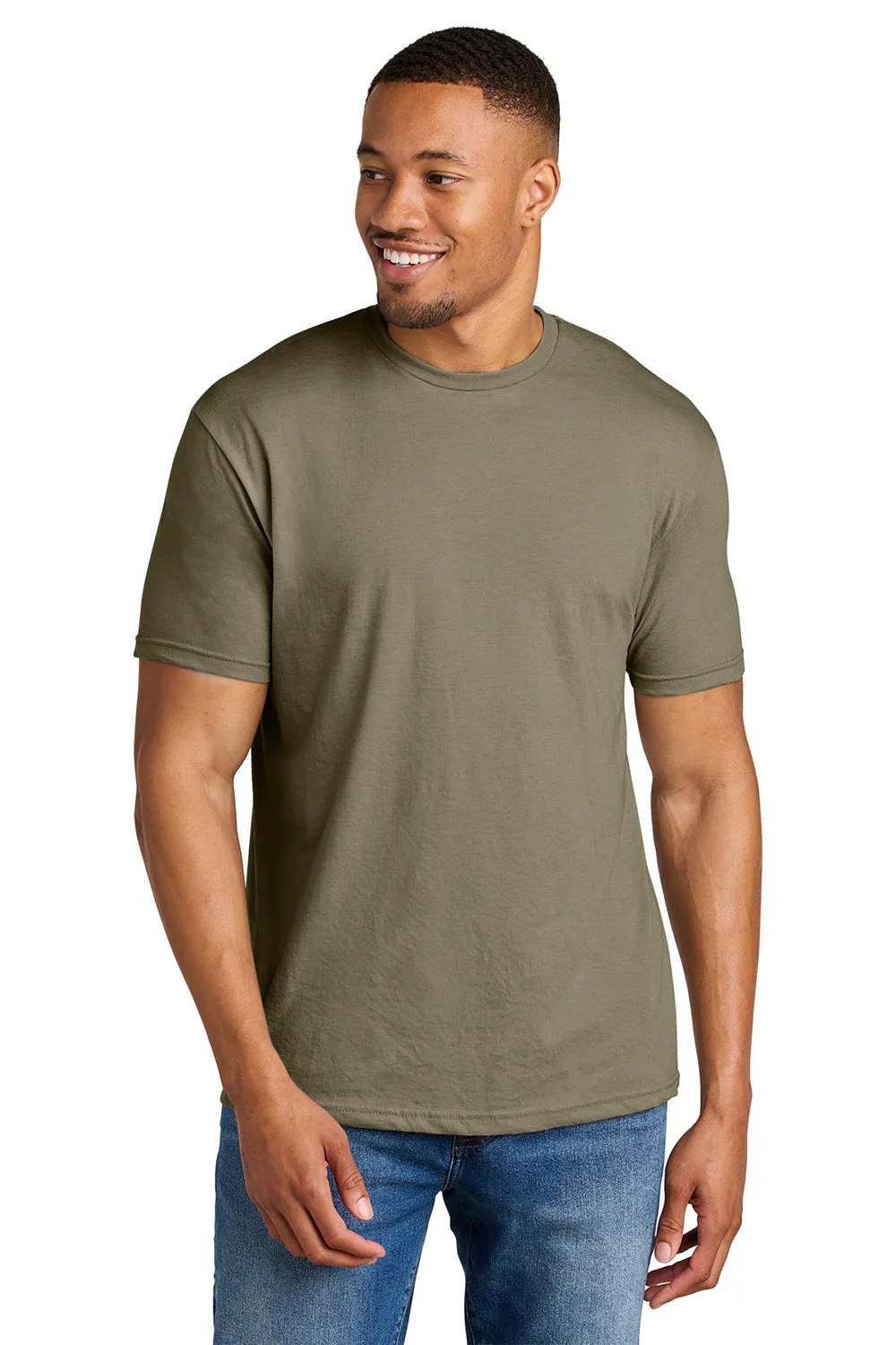 Gildan Mens Softstyle CVC Short Sleeve Crewneck T-Shirt - Dune Mist  Affordable Clothing Gildan