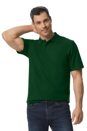Gildan Mens SoftStyle Double Pique Short Sleeve Polo Shirt - Forest Green  Affordable Clothing Gildan