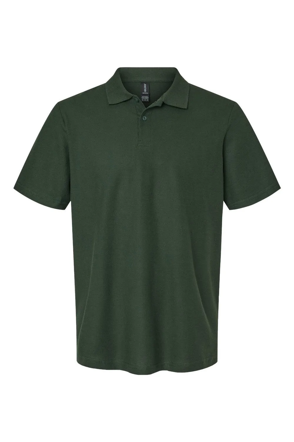 Gildan Mens SoftStyle Double Pique Short Sleeve Polo Shirt - Forest Green  Affordable Clothing Gildan