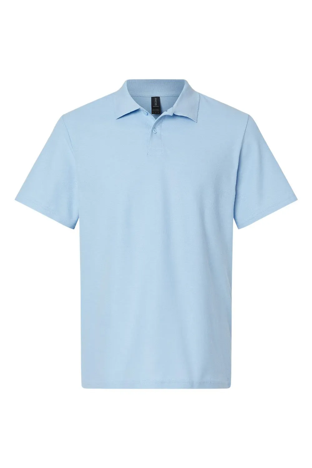 Gildan Mens SoftStyle Double Pique Short Sleeve Polo Shirt - Light Blue  Affordable Clothing Gildan
