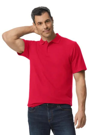 Gildan Mens SoftStyle Double Pique Short Sleeve Polo Shirt - Red  Affordable Clothing Gildan