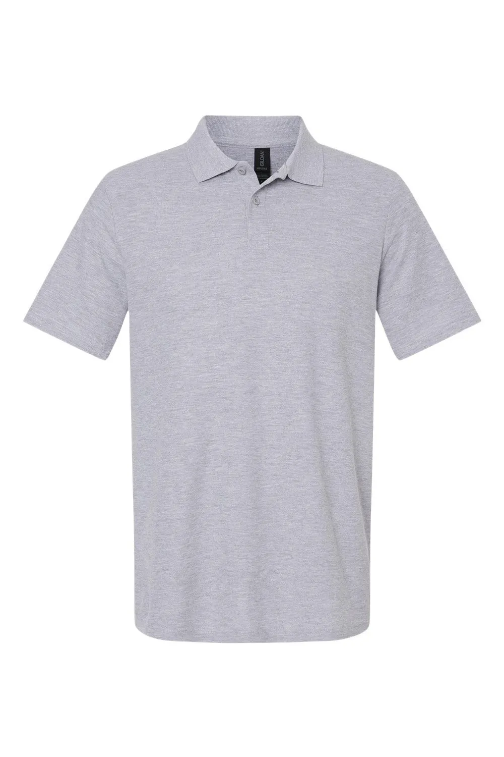 Gildan Mens SoftStyle Double Pique Short Sleeve Polo Shirt - Sport Grey  Affordable Clothing Gildan