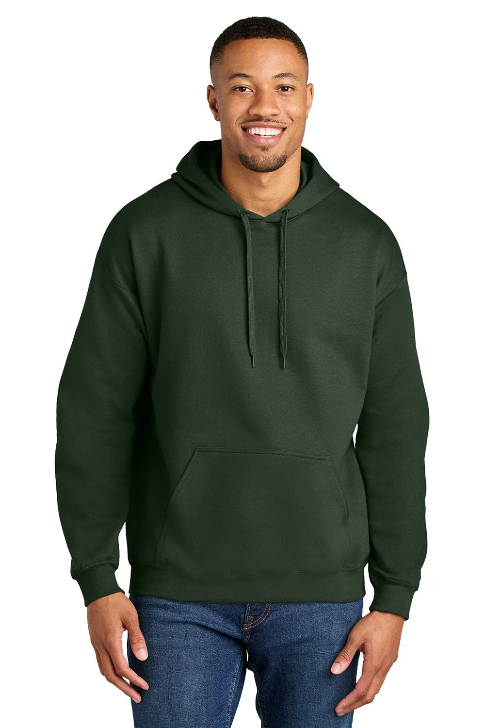 Gildan Mens Softstyle Hooded Sweatshirt Hoodie w/ Pouch Pocket - Forest Green  Affordable Clothing Gildan