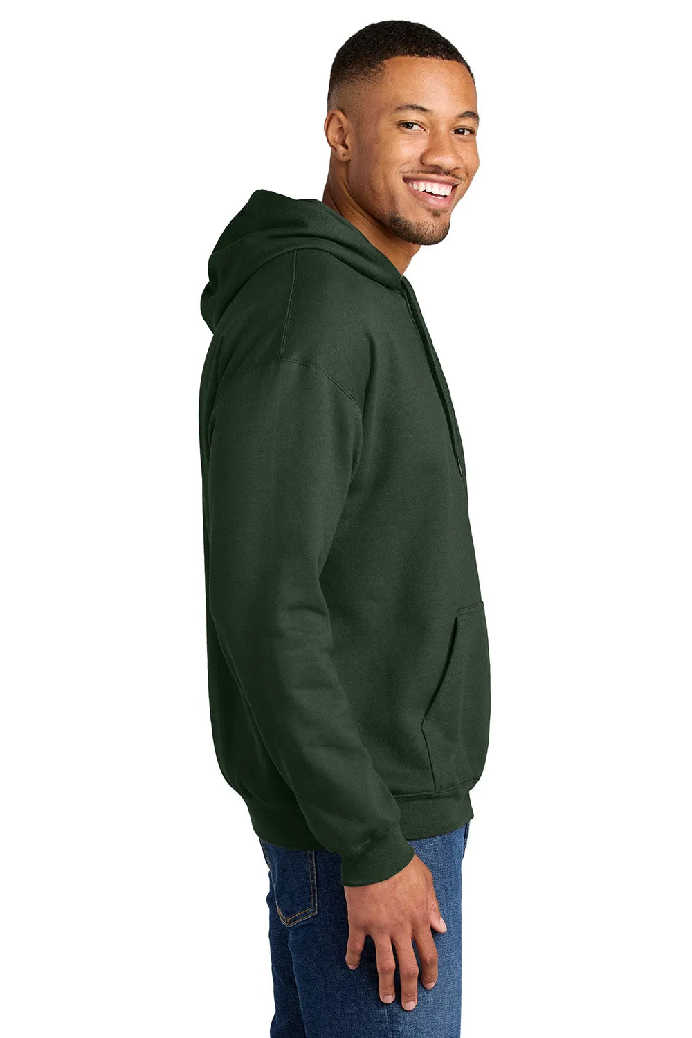 Gildan Mens Softstyle Hooded Sweatshirt Hoodie w/ Pouch Pocket - Forest Green  Affordable Clothing Gildan