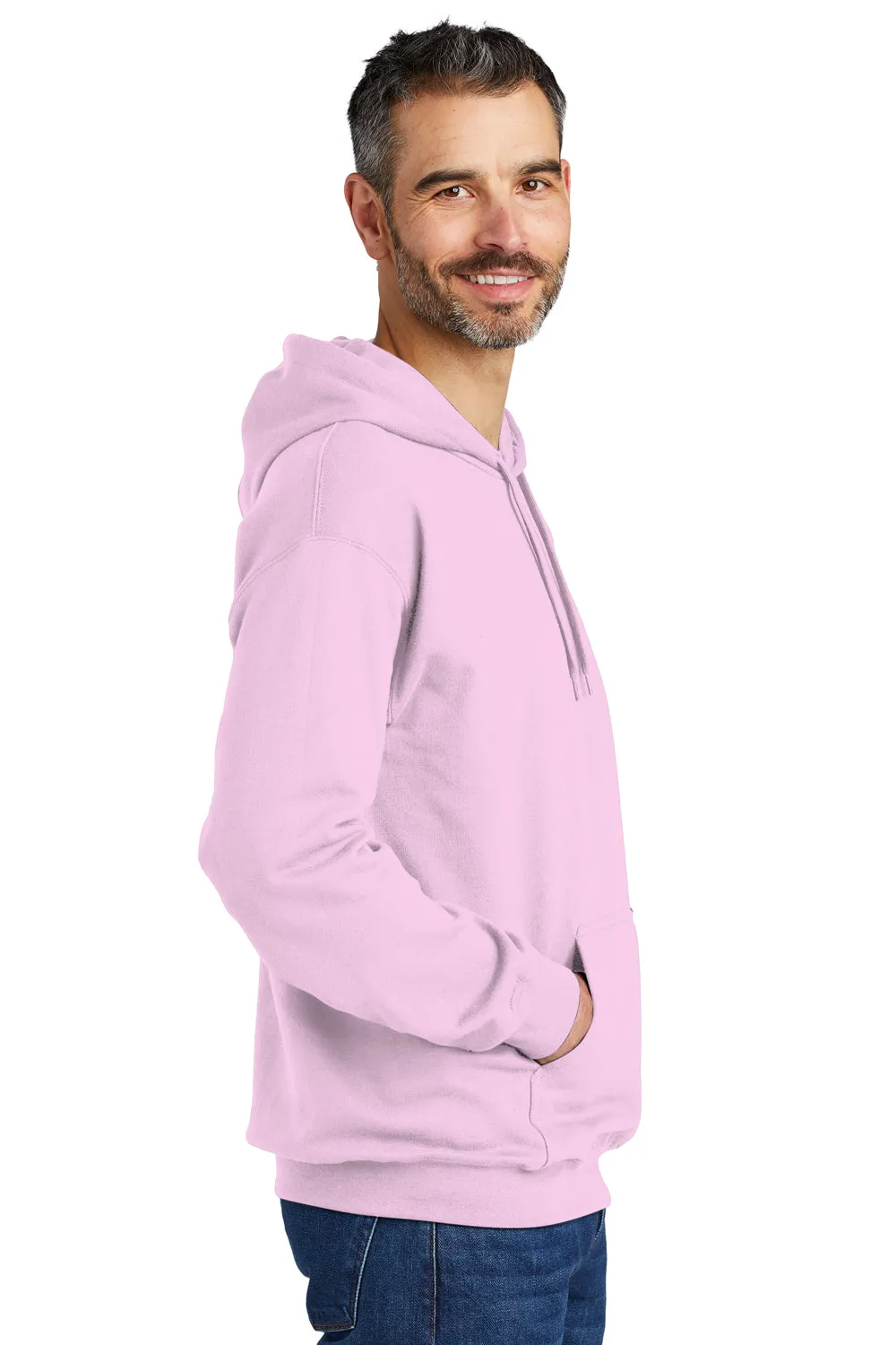 Gildan Mens Softstyle Hooded Sweatshirt Hoodie w/ Pouch Pocket - Light Pink  Affordable Clothing Gildan