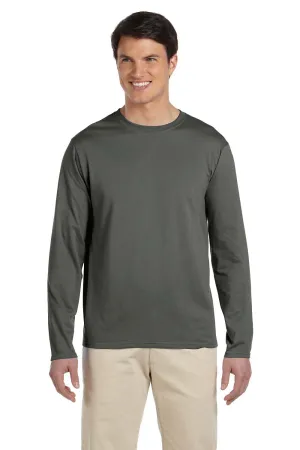 Gildan Mens Softstyle Long Sleeve Crewneck T-Shirt - Military Green  Affordable Clothing Gildan
