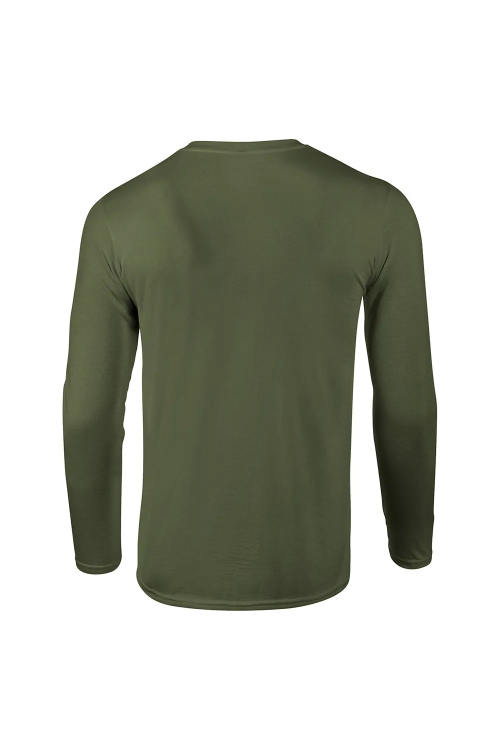 Gildan Mens Softstyle Long Sleeve Crewneck T-Shirt - Military Green  Affordable Clothing Gildan