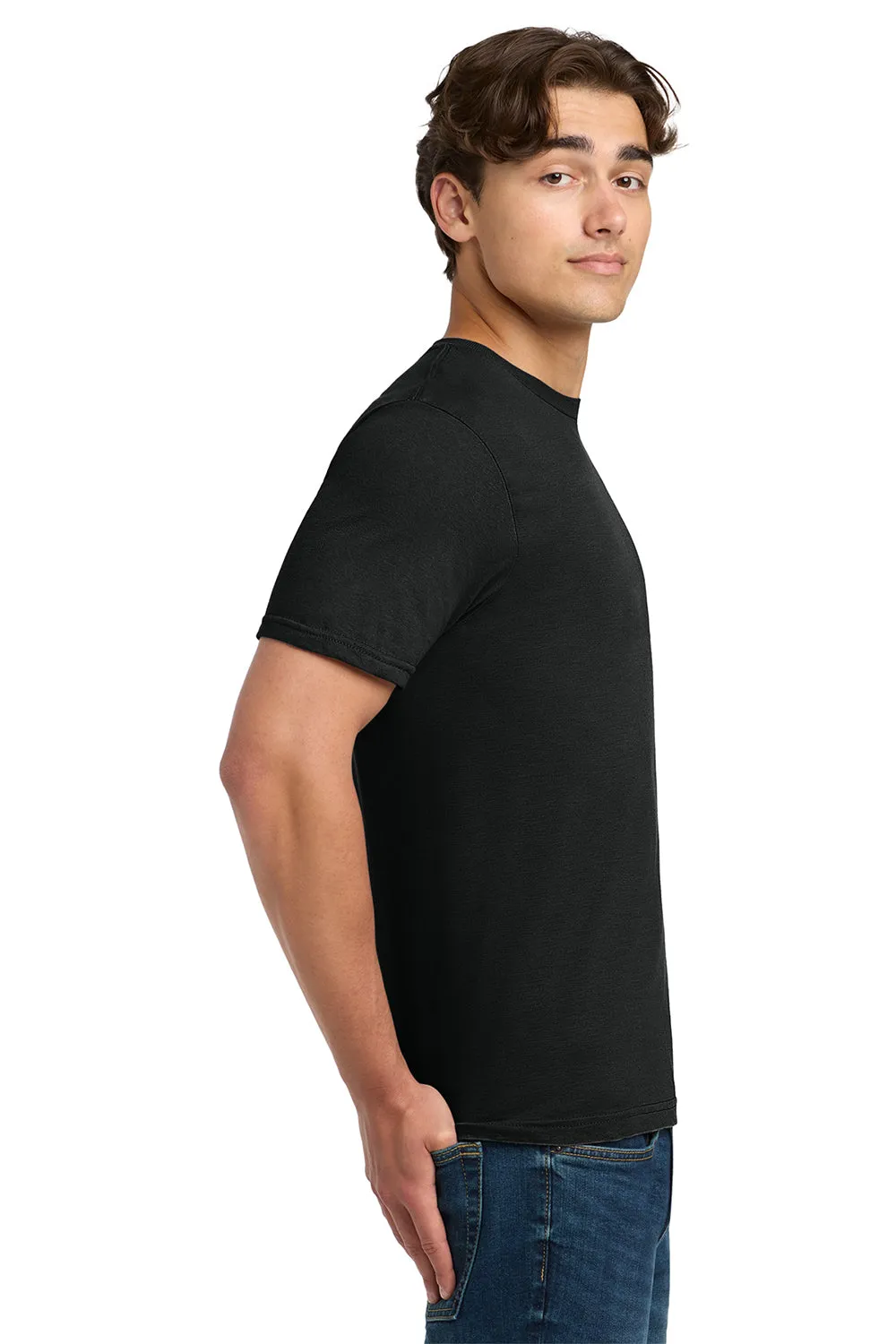 Gildan Mens Softstyle Short Sleeve Crewneck T-Shirt - Black  Affordable Clothing Gildan