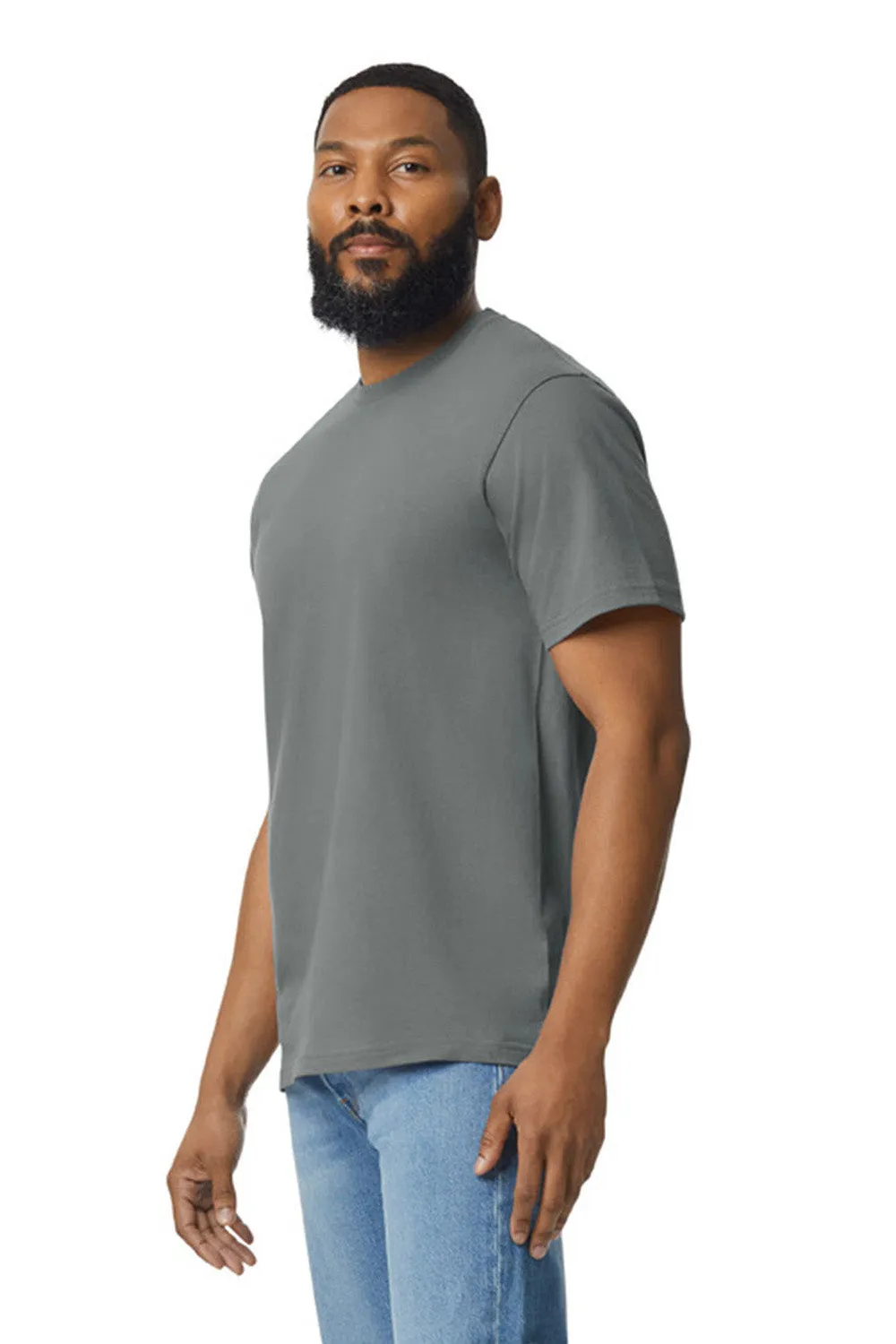 Gildan Mens Softstyle Short Sleeve Crewneck T-Shirt - Charcoal Grey  Affordable Clothing Gildan