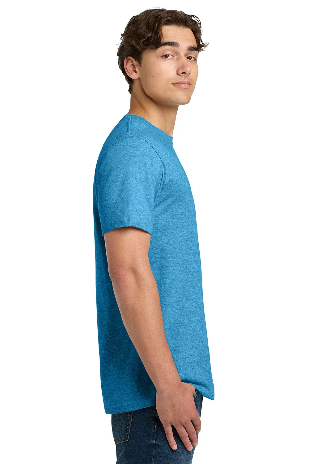 Gildan Mens Softstyle Short Sleeve Crewneck T-Shirt - Heather Sapphire Blue  Affordable Clothing Gildan