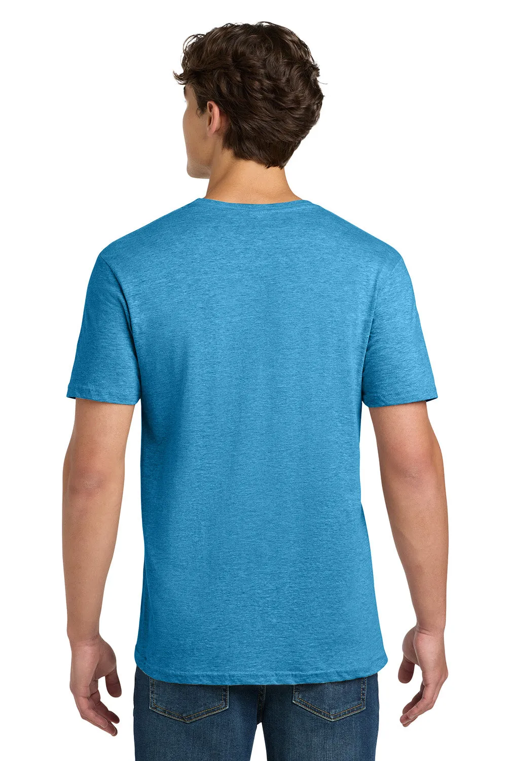 Gildan Mens Softstyle Short Sleeve Crewneck T-Shirt - Heather Sapphire Blue  Affordable Clothing Gildan