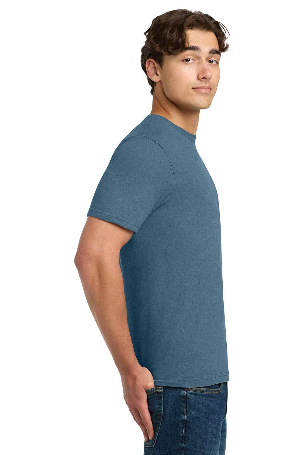 Gildan Mens Softstyle Short Sleeve Crewneck T-Shirt - Indigo Blue  Affordable Clothing Gildan