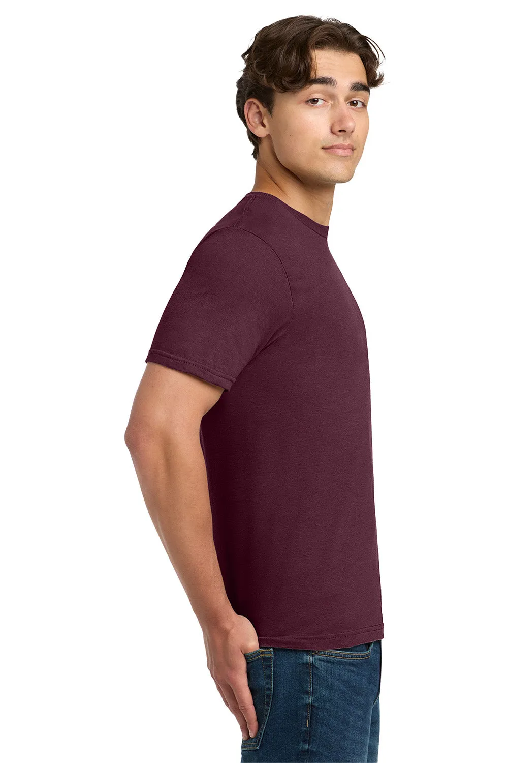Gildan Mens Softstyle Short Sleeve Crewneck T-Shirt - Maroon  Affordable Clothing Gildan