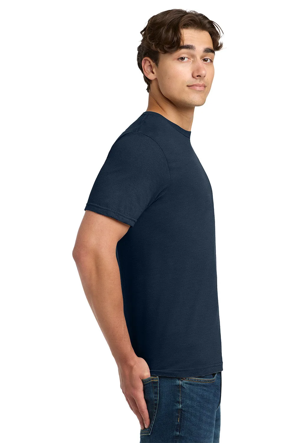 Gildan Mens Softstyle Short Sleeve Crewneck T-Shirt - Navy Blue  Affordable Clothing Gildan