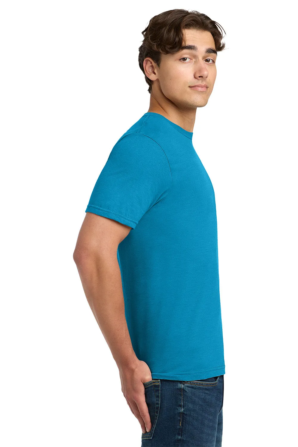 Gildan Mens Softstyle Short Sleeve Crewneck T-Shirt - Sapphire Blue  Affordable Clothing Gildan
