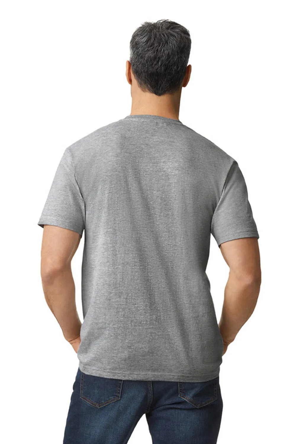 Gildan Mens Softstyle Short Sleeve Crewneck T-Shirt - Sport Grey  Affordable Clothing Gildan
