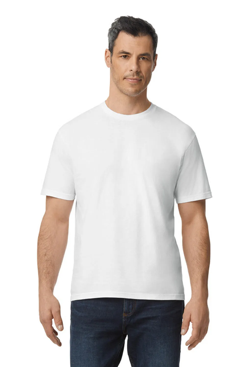 Gildan Mens Softstyle Short Sleeve Crewneck T-Shirt - White  Affordable Clothing Gildan