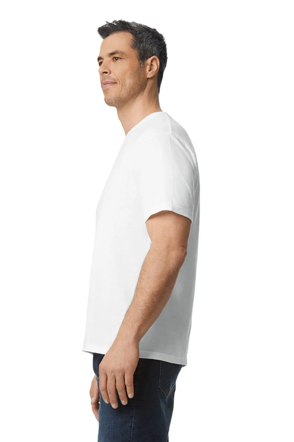 Gildan Mens Softstyle Short Sleeve Crewneck T-Shirt - White  Affordable Clothing Gildan