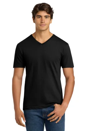 Gildan Mens Softstyle Short Sleeve V-Neck T-Shirt - Black  Affordable Clothing Gildan