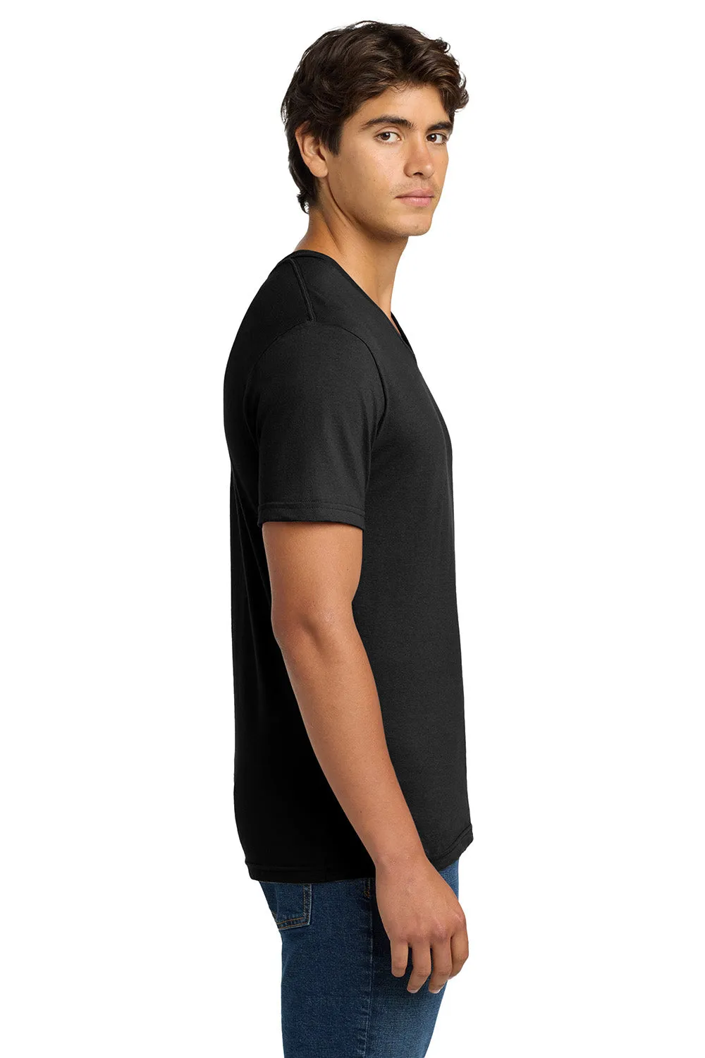 Gildan Mens Softstyle Short Sleeve V-Neck T-Shirt - Black  Affordable Clothing Gildan