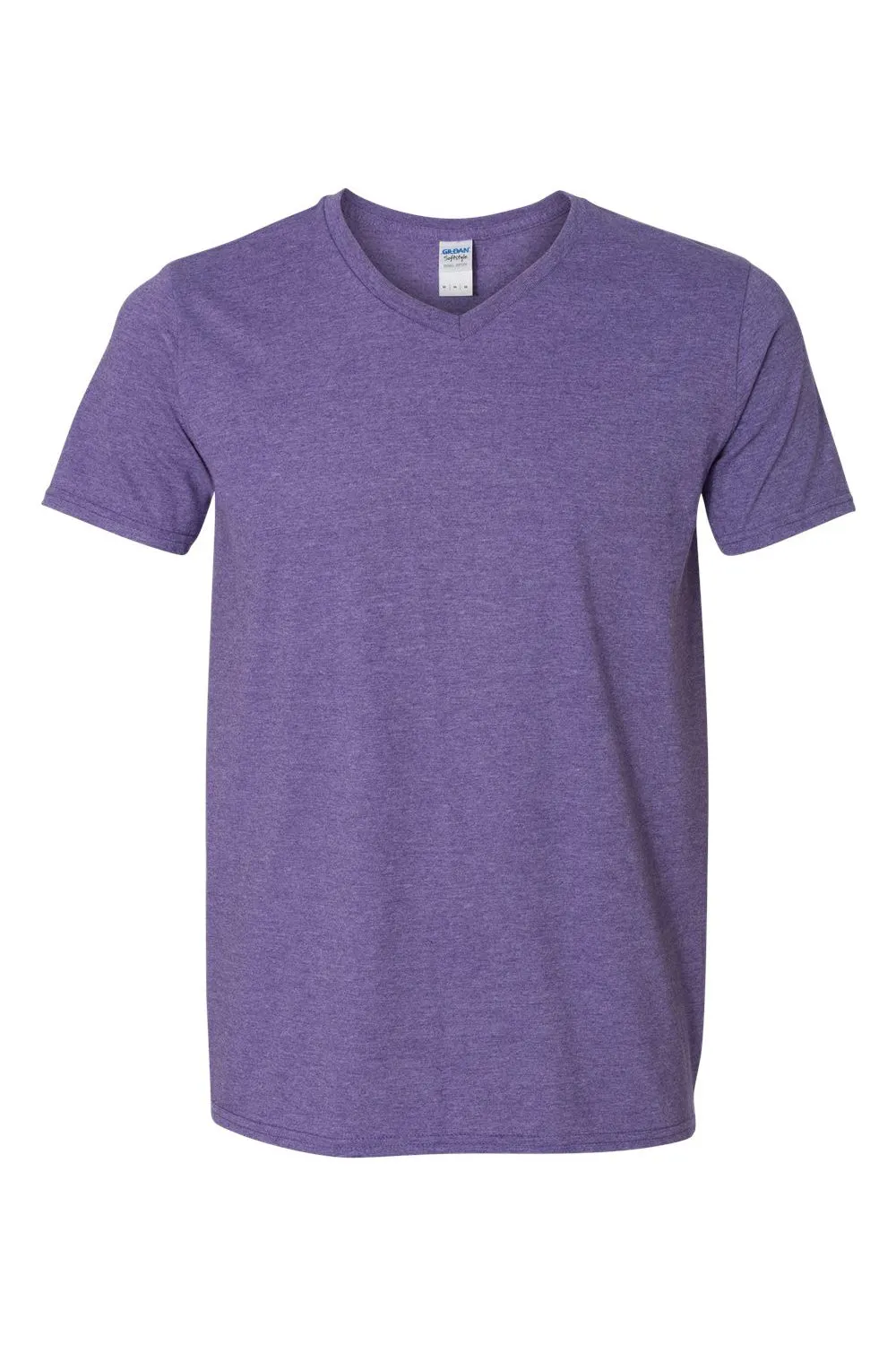 Gildan Mens Softstyle Short Sleeve V-Neck T-Shirt - Heather Purple  Affordable Clothing Gildan