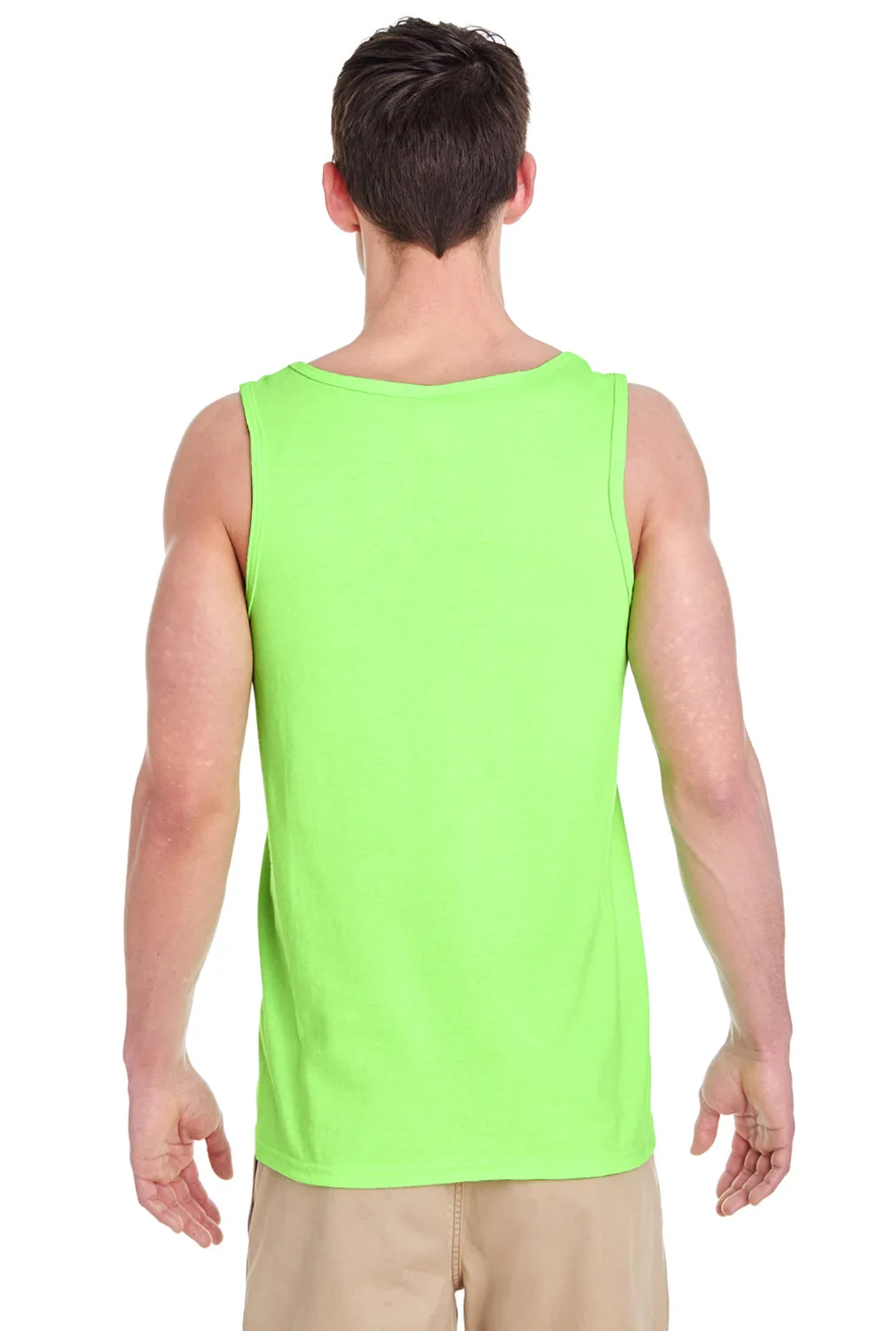 Gildan Mens Tank Top - Neon Green  Affordable Clothing Gildan