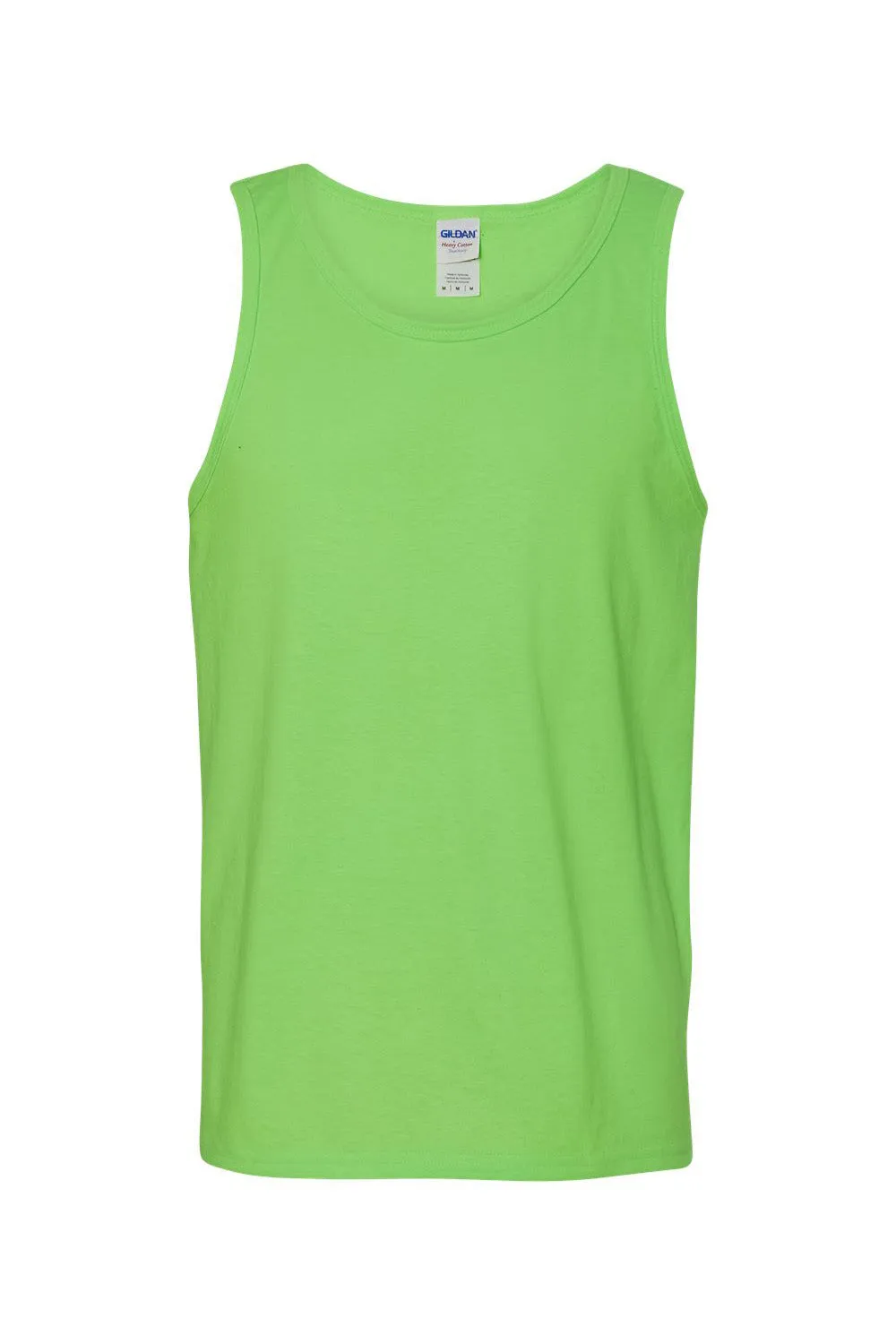 Gildan Mens Tank Top - Neon Green  Affordable Clothing Gildan