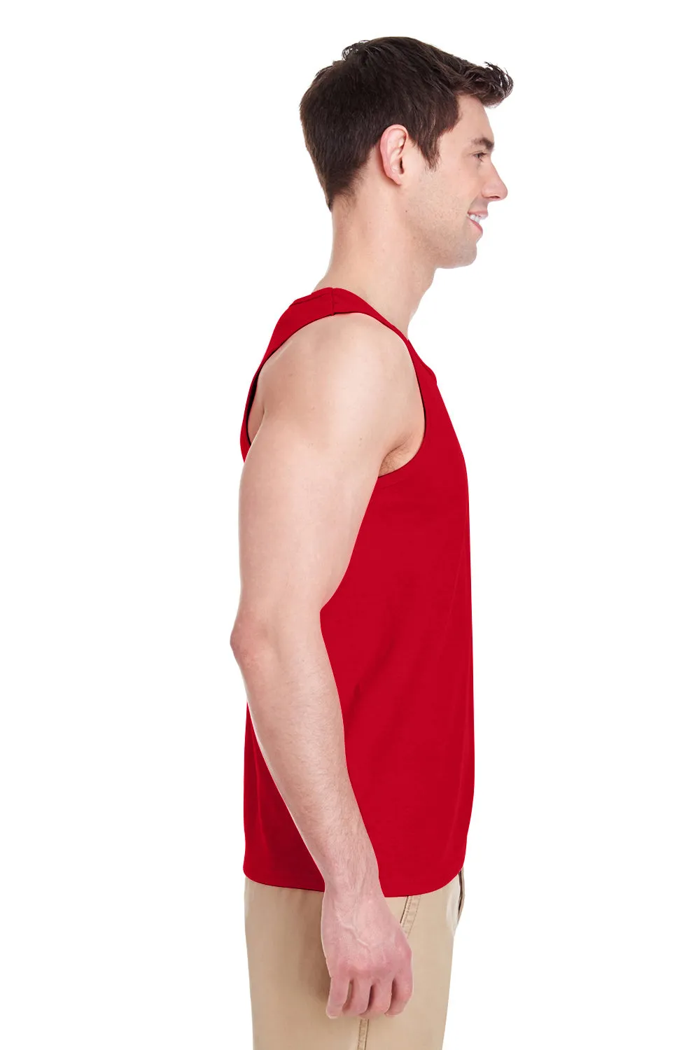Gildan Mens Tank Top - Red  Affordable Clothing Gildan