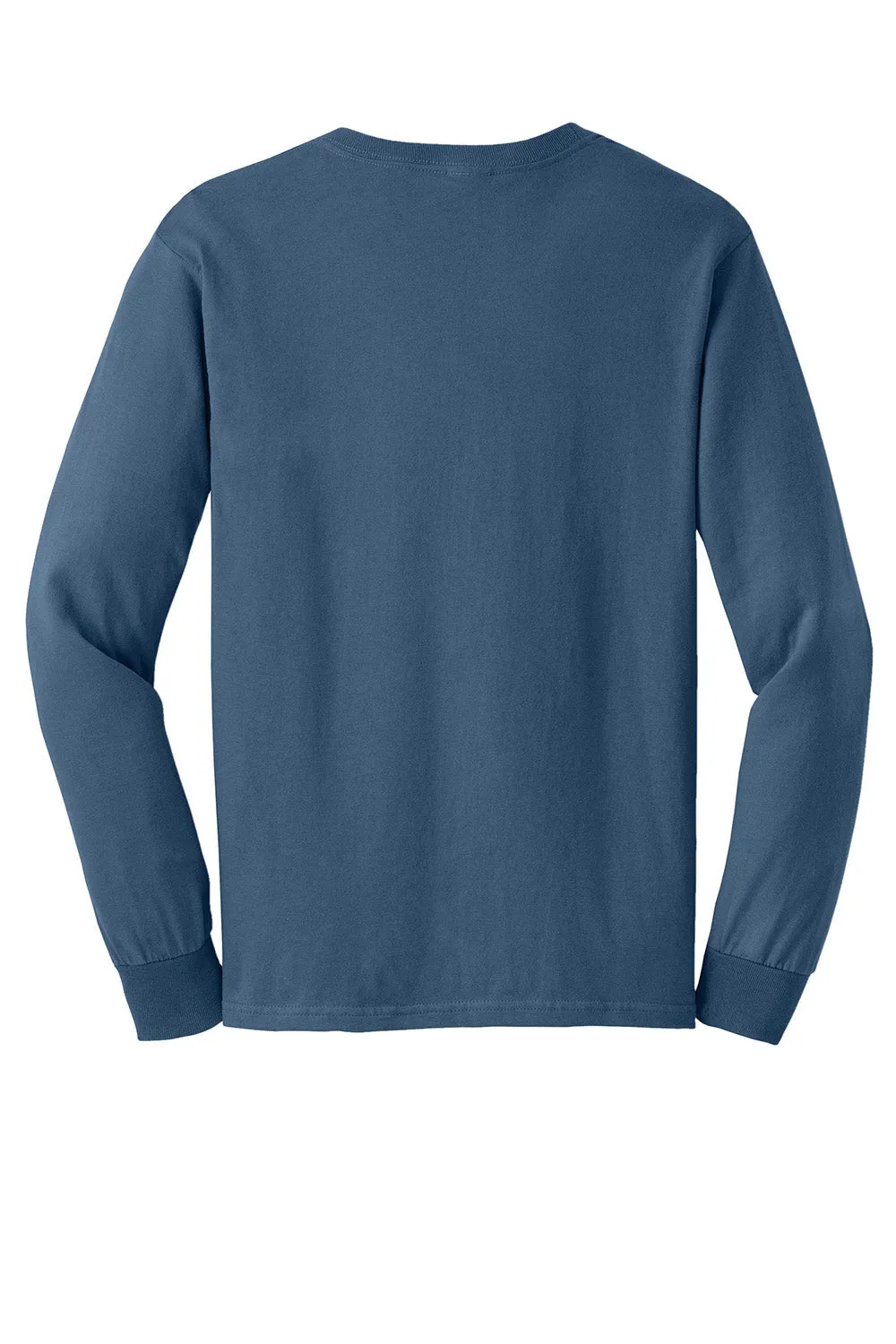 Gildan Mens Ultra Long Sleeve Crewneck T-Shirt - Indigo Blue  Affordable Clothing Gildan