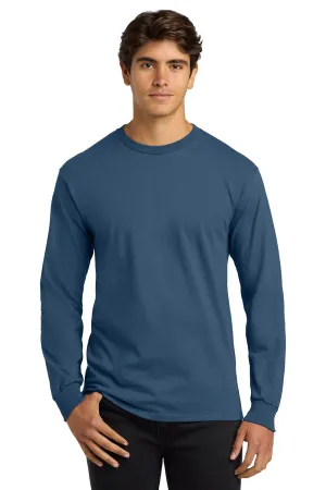 Gildan Mens Ultra Long Sleeve Crewneck T-Shirt - Indigo Blue  Affordable Clothing Gildan