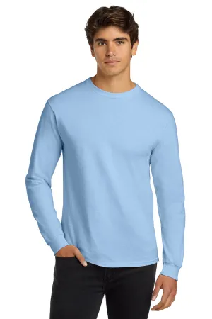 Gildan Mens Ultra Long Sleeve Crewneck T-Shirt - Light Blue  Affordable Clothing Gildan