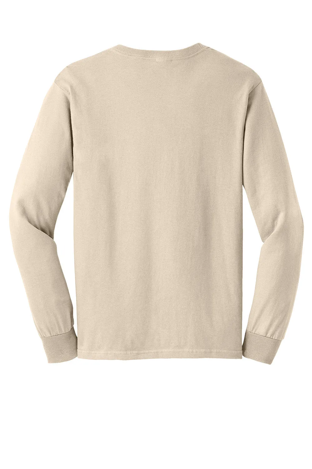 Gildan Mens Ultra Long Sleeve Crewneck T-Shirt - Natural  Affordable Clothing Gildan