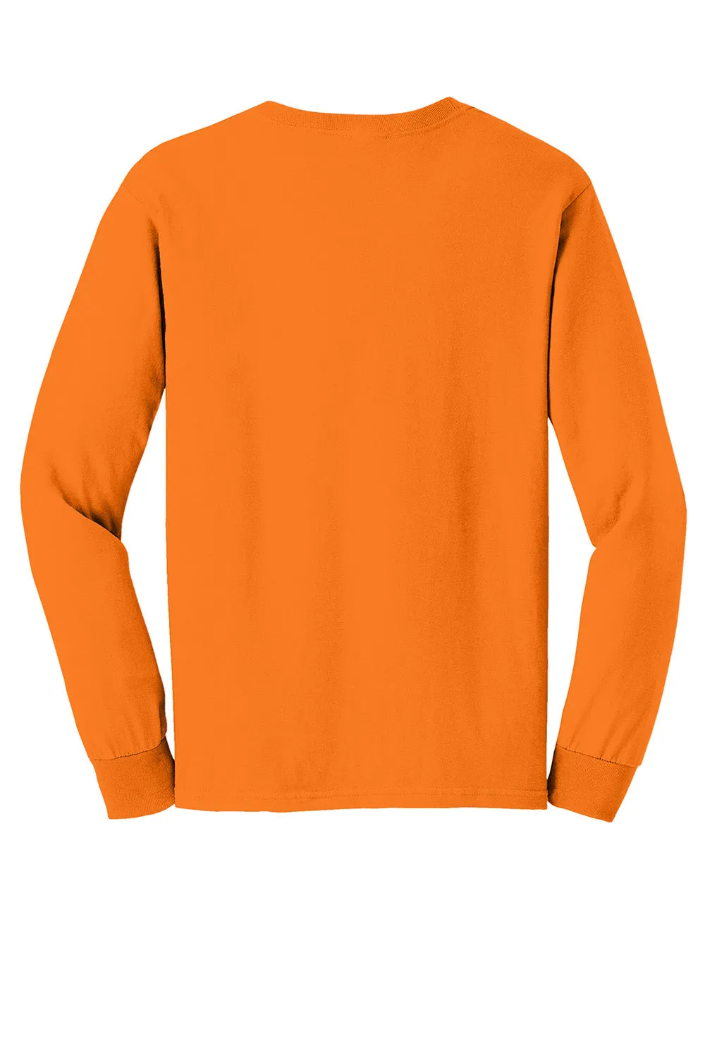 Gildan Mens Ultra Long Sleeve Crewneck T-Shirt - Safety Orange  Affordable Clothing Gildan