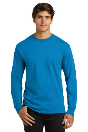Gildan Mens Ultra Long Sleeve Crewneck T-Shirt - Sapphire Blue  Affordable Clothing Gildan