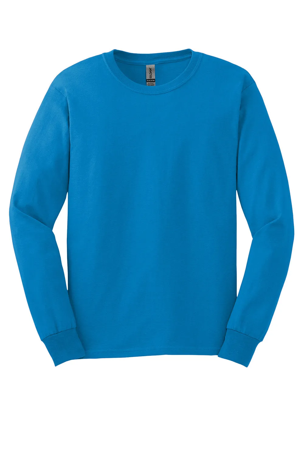 Gildan Mens Ultra Long Sleeve Crewneck T-Shirt - Sapphire Blue  Affordable Clothing Gildan