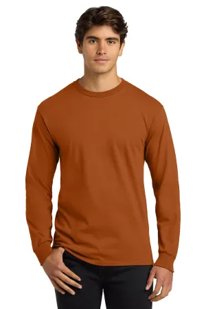 Gildan Mens Ultra Long Sleeve Crewneck T-Shirt - Texas Orange  Affordable Clothing Gildan