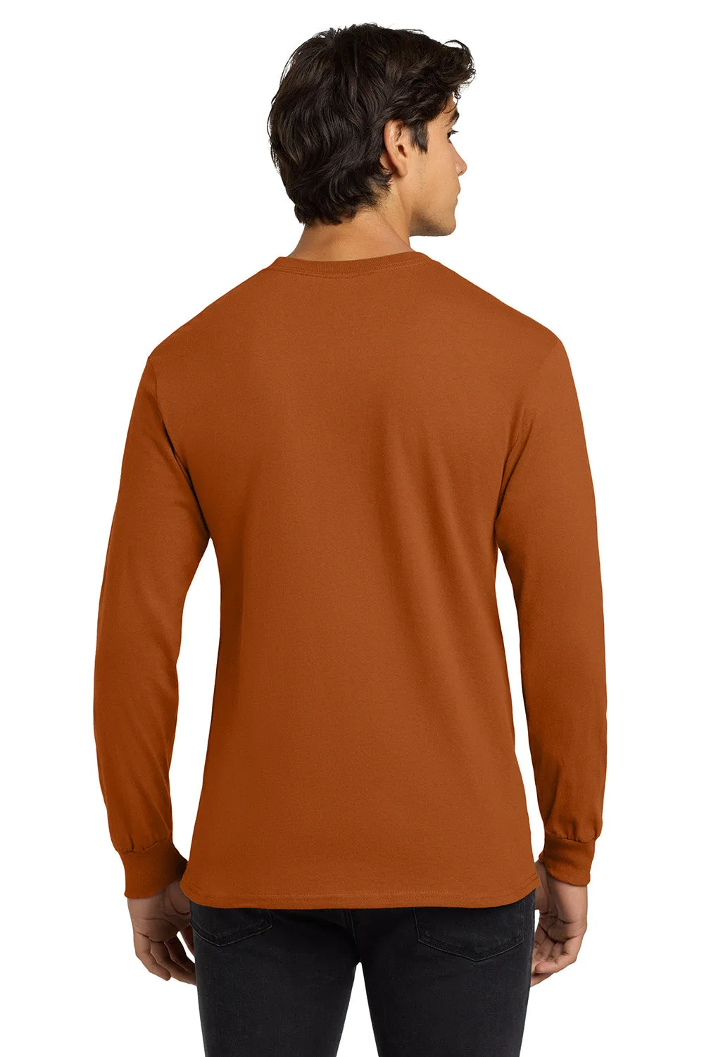 Gildan Mens Ultra Long Sleeve Crewneck T-Shirt - Texas Orange  Affordable Clothing Gildan