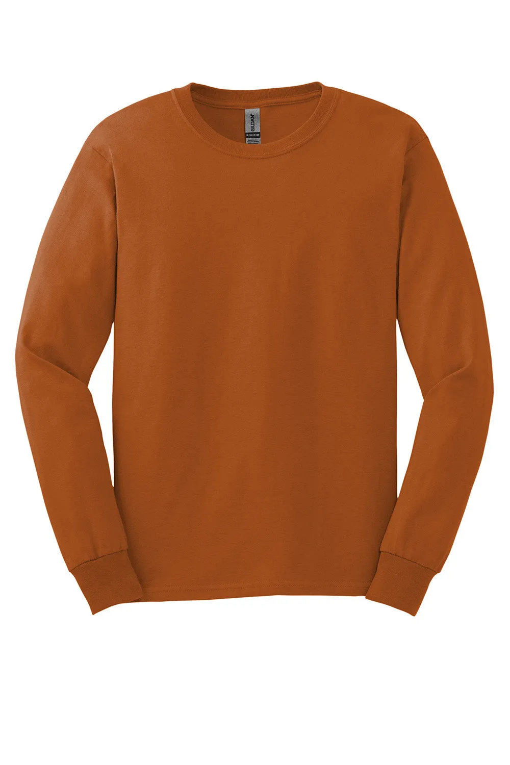 Gildan Mens Ultra Long Sleeve Crewneck T-Shirt - Texas Orange  Affordable Clothing Gildan