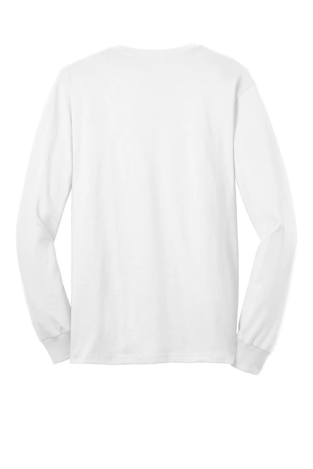 Gildan Mens Ultra Long Sleeve Crewneck T-Shirt w/ Pocket - White  Affordable Clothing Gildan
