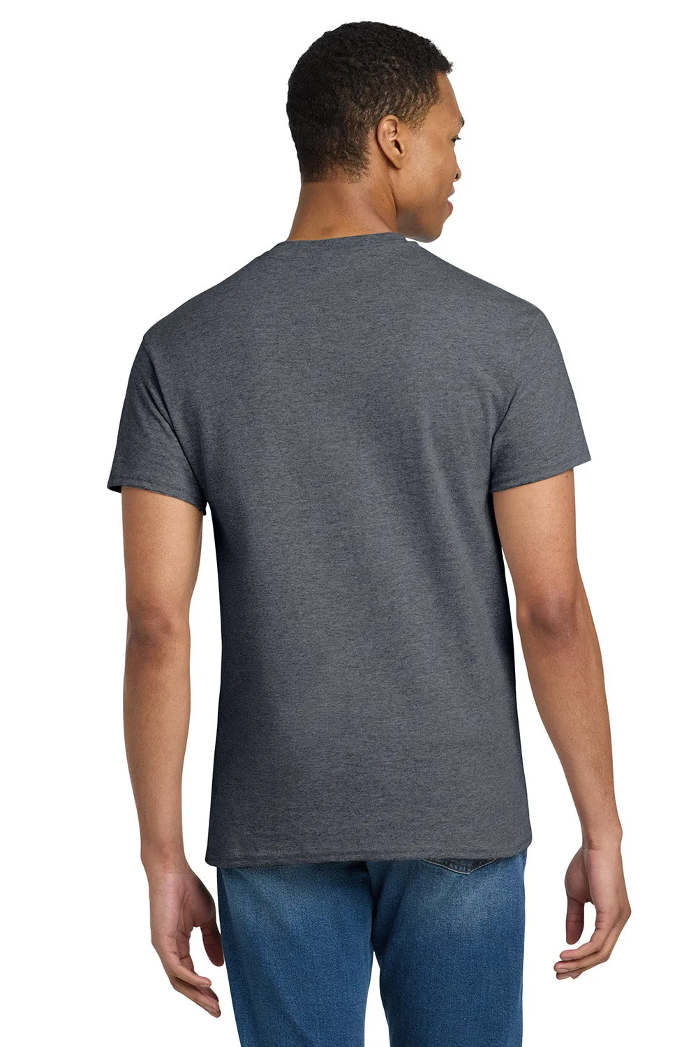 Gildan Mens Ultra Short Sleeve Crewneck T-Shirt - Heather Dark Grey  Affordable Clothing Gildan