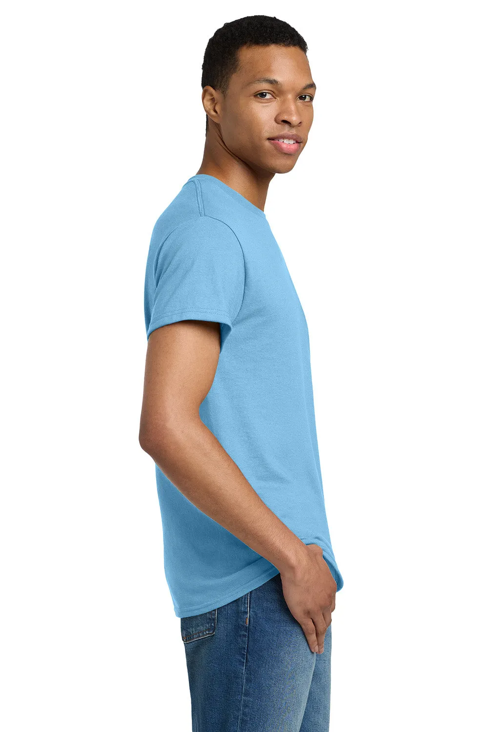 Gildan Mens Ultra Short Sleeve Crewneck T-Shirt - Sky Blue  Affordable Clothing Gildan