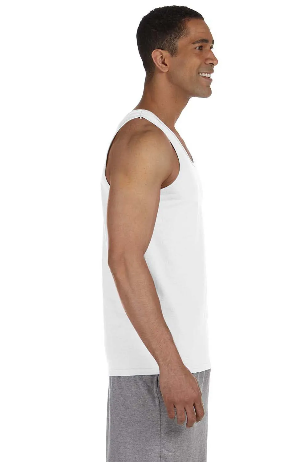 Gildan Mens Ultra Tank Top - White  Affordable Clothing Gildan