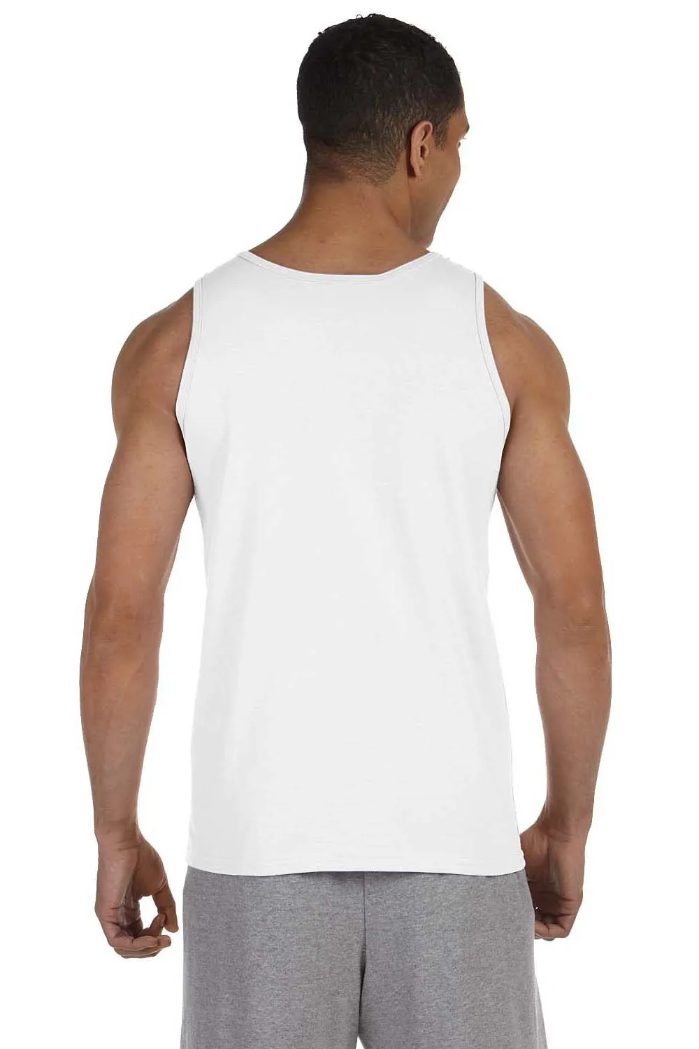 Gildan Mens Ultra Tank Top - White  Affordable Clothing Gildan